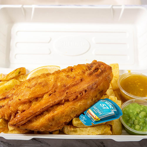 Grilled Cod and Chips