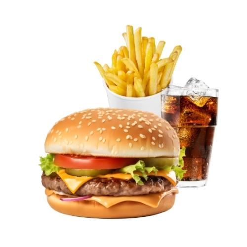 Kids Cheeseburger Chips and Drink