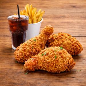 3 Pcs Chicken Chips and Drink